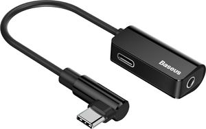Adapter USB Baseus USB-C - Jack 3.5mm + USB-C Czarny  (CATL45-01) 1