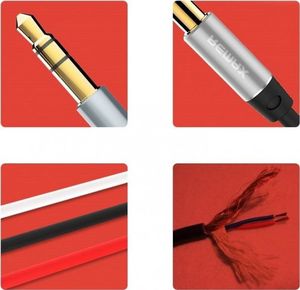 Kabel Remax Jack 3.5mm - Jack 3.5mm 2m czerwony (12716) 3