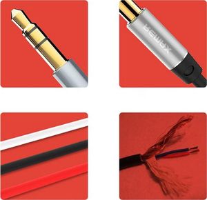 Kabel Remax Jack 3.5mm - Jack 3.5mm 1m czarny (AKC005231) 3
