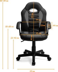 Krzesło biurowe Imaggio Fotel biurowy GT SPORT czarno - czerwony universal 12