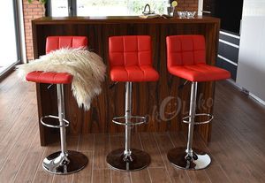 Imaggio Hoker do kuchni ROYAL, Krzesło barowe w kolorze czerwonym universal 1