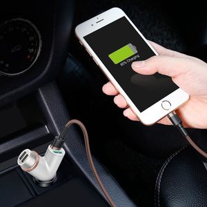 Ładowarka Baseus Baseus Y Type Car Charger ładowarka samochodowa 2x USB + gniazdo zapalniczki 3.4A biały (CCALL-YX02) uniwersalny 7