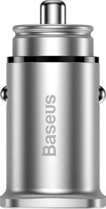 Ładowarka Baseus Baseus Square PPS inteligentna ładowarka samochodowa z portami USB Quick Charge 4.0 QC 4.0 i USB-C PD 3.0 SCP srebrny (CCALL-AS0S) uniwersalny 1