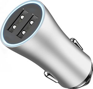 Ładowarka Baseus Baseus Golden Contactor inteligentna ładowarka samochodowa 2x USB 2.4A srebrny uniwersalny 1
