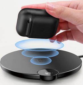 Baseus Etui ochronne Wireless Charger do AirPods 1/2 czarne 2