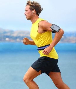 Hurtel Pasek do biegania nerka podwójna saszetka do telefonu czarny uniwersalny 9