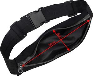 Hurtel Pasek do biegania nerka saszetka do telefonu czarny uniwersalny 3