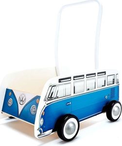 Hape Chodzik Drewniany, wózek dla dzieci , VW klasyczny bus T1 niebieski uniw 1