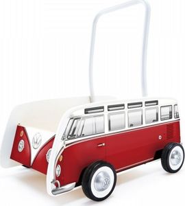 Hape Chodzik Drewniany, wózek dla dzieci , VW klasyczny bus T1 czerwony uniw 1