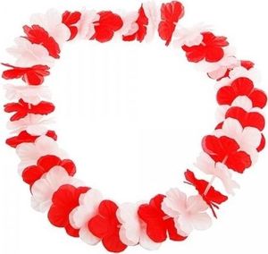 Aster Kwiaty hawajskie biało-czerwone uniw 1