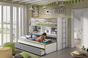 Vipack łóżko piętrowe dla dzieci Bonny Silver uniwersalne (271373) 1