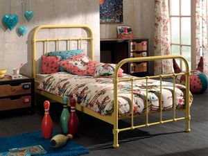 Vipack Metalowe łóżko dla dziecka New York słoneczna żółć 96x212 cm uniw 1