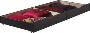 Vipack Drewniane szuflady pod łóżko Pino - sosna ciemnoszara uniw 1