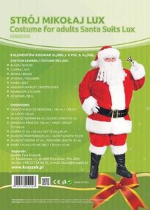 Gama Ewa Kraszek Strój Świętego Mikołaja Lux XL/XXL 8 elementów uniw 3