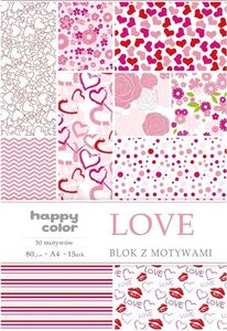 Happy Color Blok A4/15 z motywami Love HAPPY COLOR 1