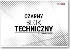 Strigo Blok techniczny A4 10k czarny 10szt. 1