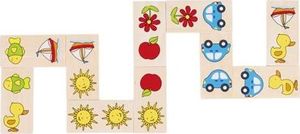 Goki Moje pierwsze domino drewniane II z obrazkami do zabawy dla dzieci, pomoce Montessori uniw 1