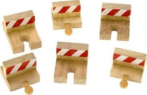 BigJigs Zestaw Bloków Oporowych do zabawy wyposażenie kolejek drewnianych 1