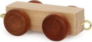 Small Foot Wagonik drewniany do pociągu LITERKA - element z układanki ALFABET POCIĄG uniw 1