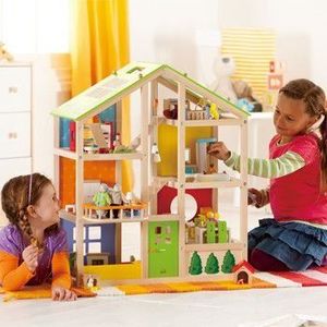 Hape Drewniany domek dla lalek z wyposażeniem 4