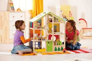 Hape Drewniany domek dla lalek z wyposażeniem 6
