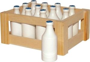 Small Foot Butelka mleka z drewna (12 sztuk) - zabawka dla dzieci uniw 1