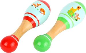Small Foot Marakasy Leśne zwierzęta - instrumenty muzyczne dla dzieci - zestaw 2 szt, zabawka montessori uniw 1