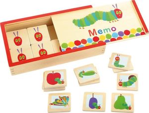 Small Foot Bardzo Głodna Gąsienica - memo gra pamięciowa dla dzieci, pomoce montessori uniw 1