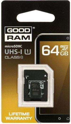 Karta GoodRam MicroSDXC 64 GB Class 10  (SDU64GXCUHS1AGRR10) 2