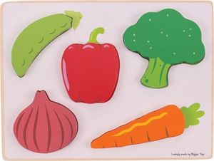 BigJigs Warzywa Puzzle drewniane do zabawy dla dzieci uniw 1