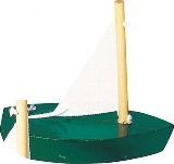 Goki Drewniana łódeczka do zabawy w wannie i na plaży, zabawki kąpielowe 1 szt. uniw 1
