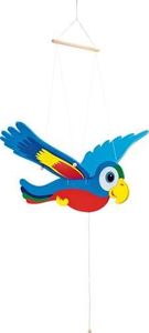 Small Foot Drewniana dekoracja do zawieszenia fruwająca papuga kolorowa uniw 1
