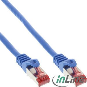 InLine Patchcord, Cat.6, S/FTP, 1m, niebieski (76411B) 1