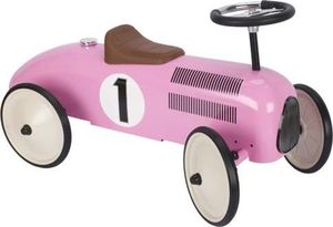 Goki Samochodzik metalowy jeździk dla dzieci- Formuła 1 różowy uniw 1
