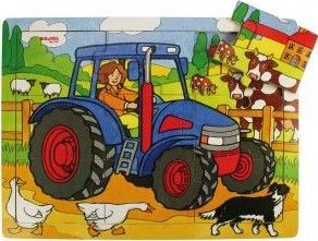 BigJigs Puzzle dla dzieci traktor , 9 elementowe uniw 1