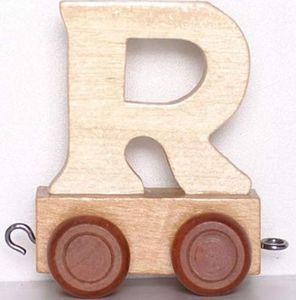 Small Foot Wagonik z literką R - LITERKA element z układanki ALFABET POCIĄG uniw 1
