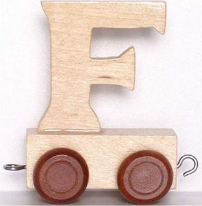 Small Foot Wagonik z literką F - LITERKA element z układanki ALFABET POCIĄG uniw 1