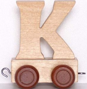 Small Foot Wagonik z literką K - LITERKA element z układanki ALFABET POCIĄG uniw 1