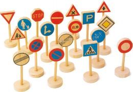 Small Foot Znaki drogowe dla dzieci do zabawy (18 elementów) uniw 1