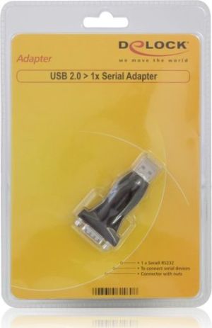 Adapter USB Delock USB-A - RS-232 Czarny  (61460) 2