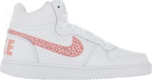 Nike Buty dziecięce Court Borough Mid Gs biało-różowe r. 38 1/2 (845107-101) 1
