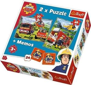 Trefl Puzzle 2w1 + memos Strażacy w akcji 1
