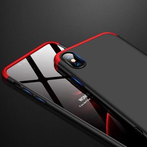 Hurtel 360 Protection etui na całą obudowę przód + tył iPhone X czarno-czerwony uniwersalny 4