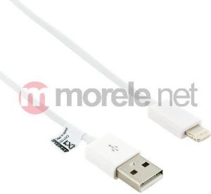 Kabel USB 4World USB-A - Lightning 1 m Biały (8928) 1