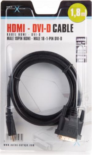Kabel Natec HDMI - DVI-D 1.8m czarny (NKA0419) 1