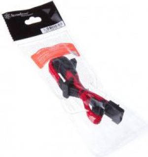 SilverStone Molex - SATA, 0.3m, Czerwony (SSTPP07BTSR) 3