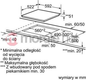 Płyta grzewcza Bosch PIA 611B68E 2