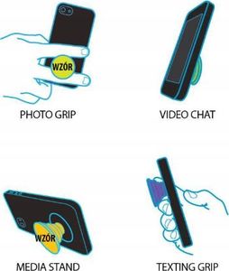 Etui Diamond Stand SAMSUNG J6+ J6 PLUS czarne uniwersalny 5