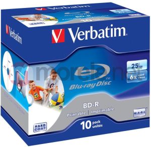 Verbatim BluRay BD-R (jewel case 10, 25GB, 6x) V43713 1
