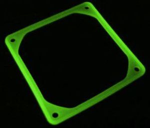 SilverStone Podkładka antywibracyjna pod wentylator 80mm UV zielona (FS-80-G) 1